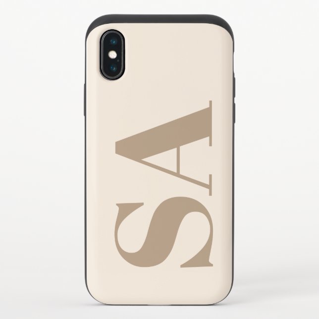 trendy Antique White with Monogram Case-Mate Uncommon iPhone Case (Back)
