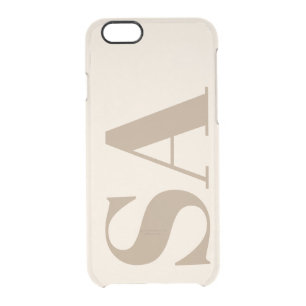 trendy Antique White with Monogram Case-Mate Clear iPhone 6/6S Case