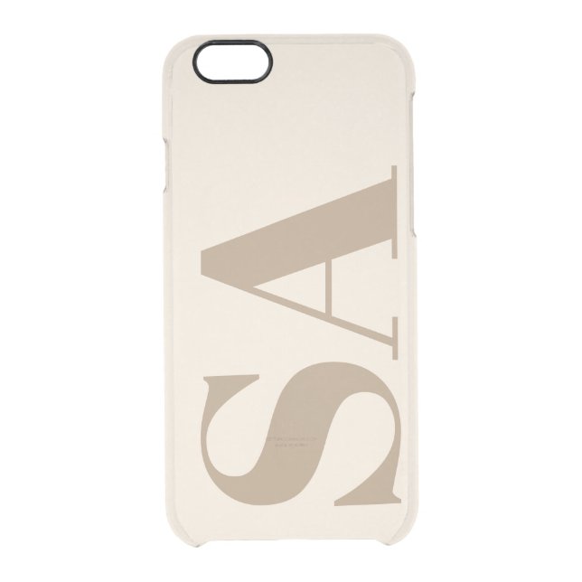 trendy Antique White with Monogram Case-Mate Uncommon iPhone Case (Back)