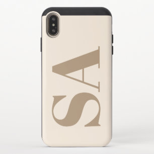 trendy Antique White with Monogram Case-Mate iPhone XS Max Slider Case