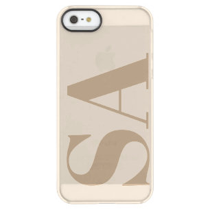 trendy Antique White with Monogram Case-Mate Permafrost iPhone SE/5/5s Case