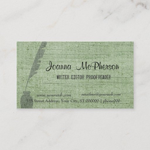 Customizable Nice Editor Journalist Business Card