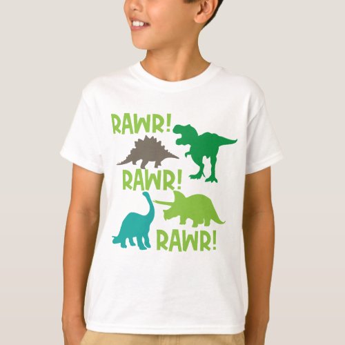 Trendy Apparel for Children Dinosaur Print Kids T_Shirt