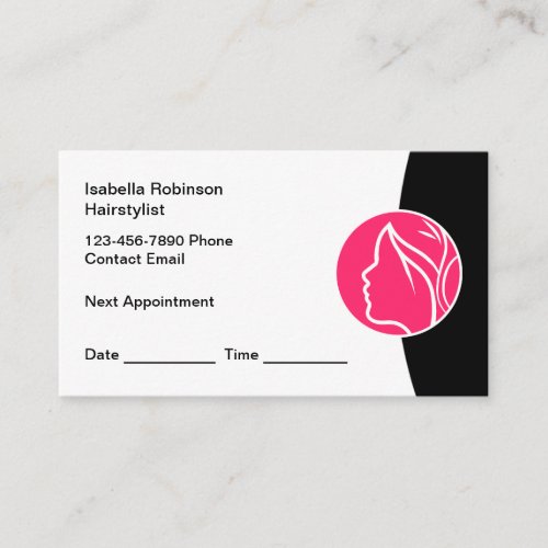 Trendy Appointment Beauty Business Cards