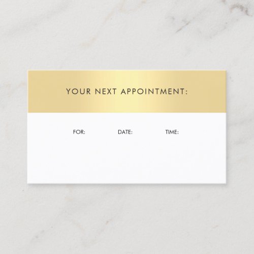 Trendy Appointment Reminder Gold Look Template