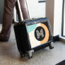 Trendy Aqua Teal Blue Pastel Orange Black Art Luggage