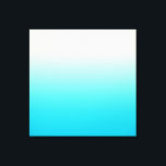 Trendy Aqua Teal to Vintage White Ombre Gradient Canvas Print<br><div class="desc">This trendy aqua teal to vintage off white ombre gradient is perfect for the trendy and minimalistic individual.</div>