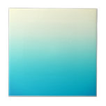 Trendy Aqua Teal to Vintage White Ombre Gradient Ceramic Tile<br><div class="desc">This trendy aqua teal to vintage off white ombre gradient is perfect for the trendy and minimalistic individual.</div>