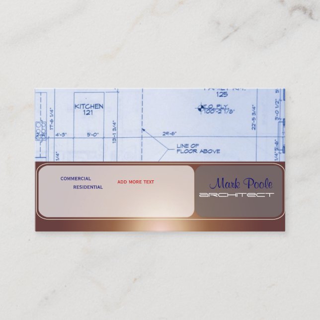 Trendy Architect business cards (Front)