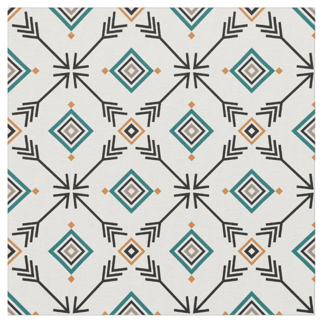 Trendy Arrow Tribal Print Fabric (Close Up)