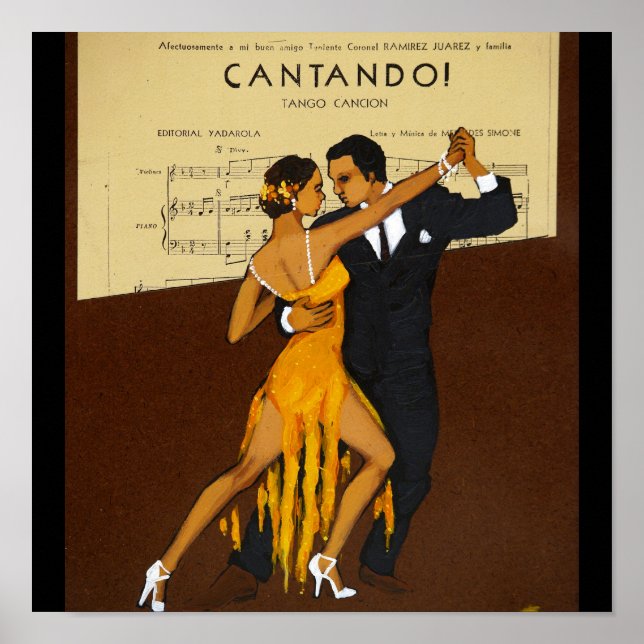 Trendy Art Deco vintage dancers Poster (Front)
