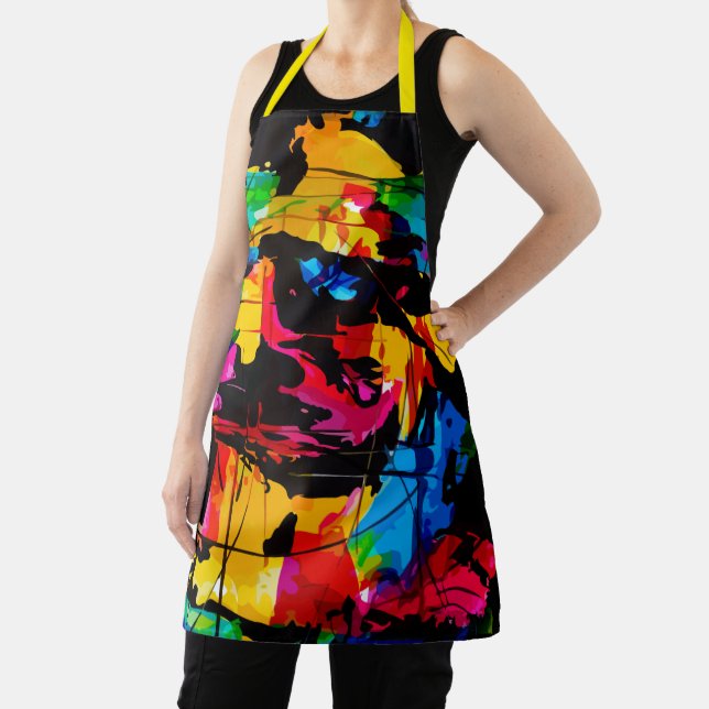 Trendy Artistic Modern Abstract Kitchen Apron (Insitu)