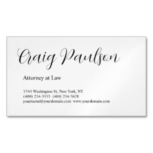 Trendy Attorney at Law Unique Special Business Card Magnet