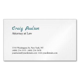 Trendy Attorney at Law Unique Special Business Card Magnet
