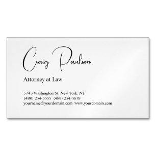 Trendy Attorney at Law Unique Special Business Card Magnet
