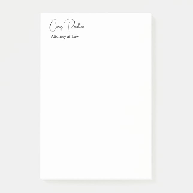 Trendy Attorney at Law Unique Special Post-it Notes (Front)