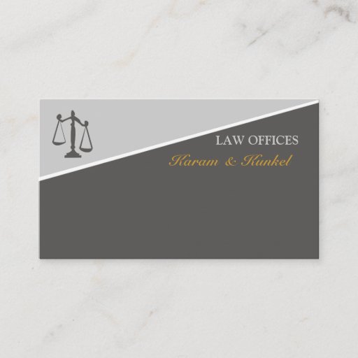 Customizable Justos Scales of Justice Business Cards