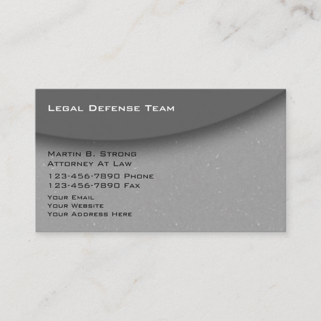 Trendy Attorney Services Business Cards (Front)