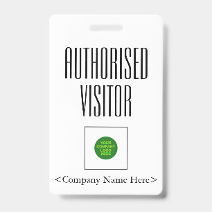 Trendy "Authorised Visitor" Badge