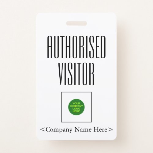 Trendy Authorised Visitor Badge