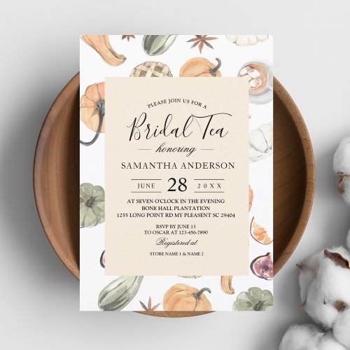 Trendy Autumn Colorful Pumpkin  Invitation