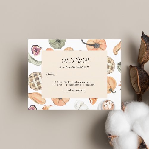 Trendy Autumn Colorful Pumpkin  Invitation Postcard