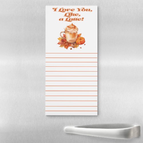 Trendy Autumn Love You Like a Latte Note Pad