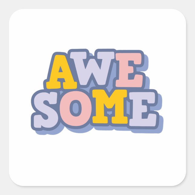 Trendy Awesome Sticker (Front)