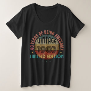 TRENDY AWESOME YEAR OF BIRTH BIRTHDAY GIFT PLUS SIZE T-Shirt