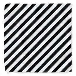 Trendy B&amp;W Black And White Stripe Template Elegant Bandana