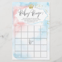 Trendy Baby Bingo | Gender Reveal Baby Shower Game