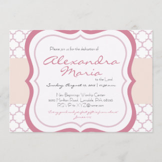 Trendy Baby Dedication Christening Invitation