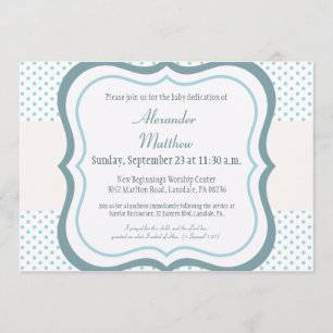 Trendy Baby Dedication Christening Invitation