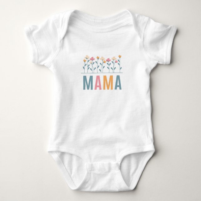 Trendy Baby Romper for Mom’s Little One Mama Flowe (Front)