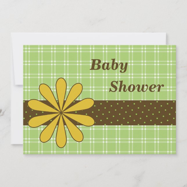 Trendy Baby Shower Invitation Card - Boy or Girl (Front)