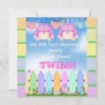 Trendy Baby Shower Invitations Girl Twins! at Zazzle