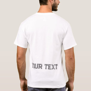 Trendy Back Side Print Text Template Mens Modern T-Shirt