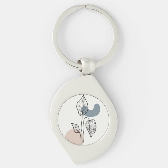 Trendy background design keychain (Front)