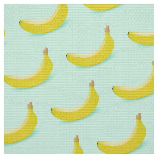 TRENDY BANANAS DESIGN PATTERN IN GREEN BACKGROUND FABRIC