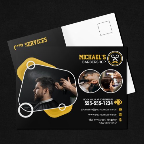 Trendy Barbershop Hair Styling Barber Shop Haircut Postcard