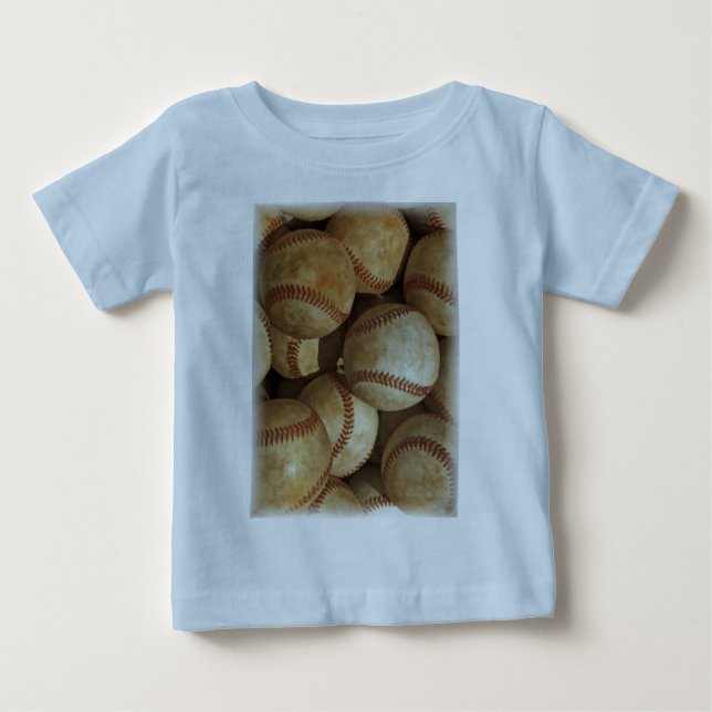 Trendy Baseball Artwork Baby T-Shirt (Front)