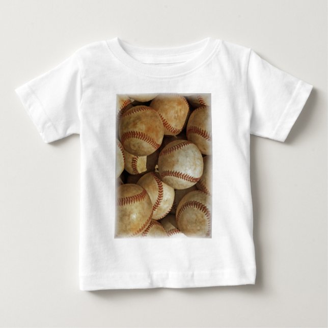 Trendy Baseball Artwork Baby T-Shirt (Front)