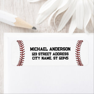 Trendy Baseball Lover Return Address Label