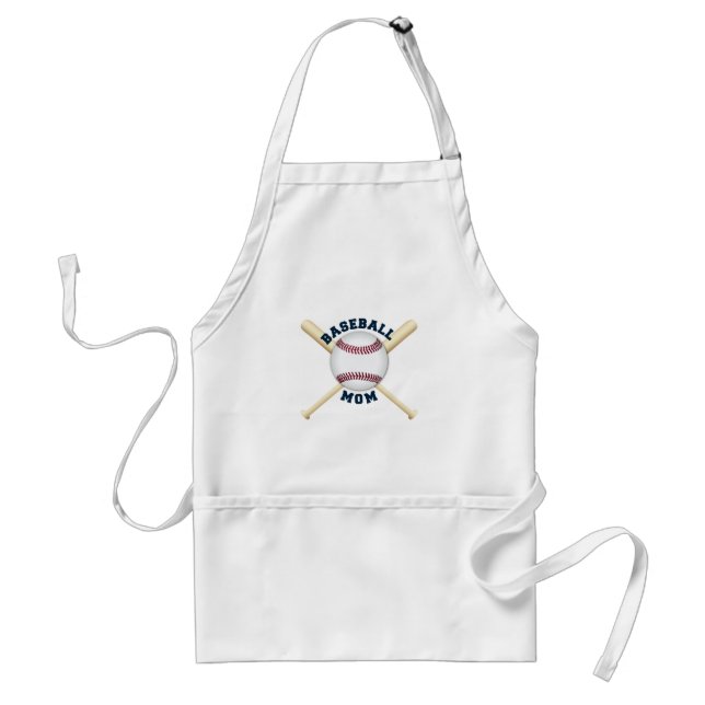 Trendy baseball mom adult apron (Front)