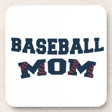 Trendy baseball mom beverage coaster