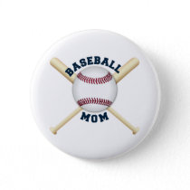 Trendy baseball mom button