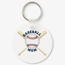 Trendy baseball mom keychain