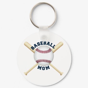 Trendy baseball mom keychain