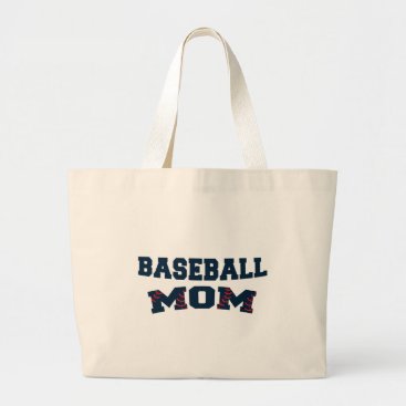 Trendy baseball mom large tote bag