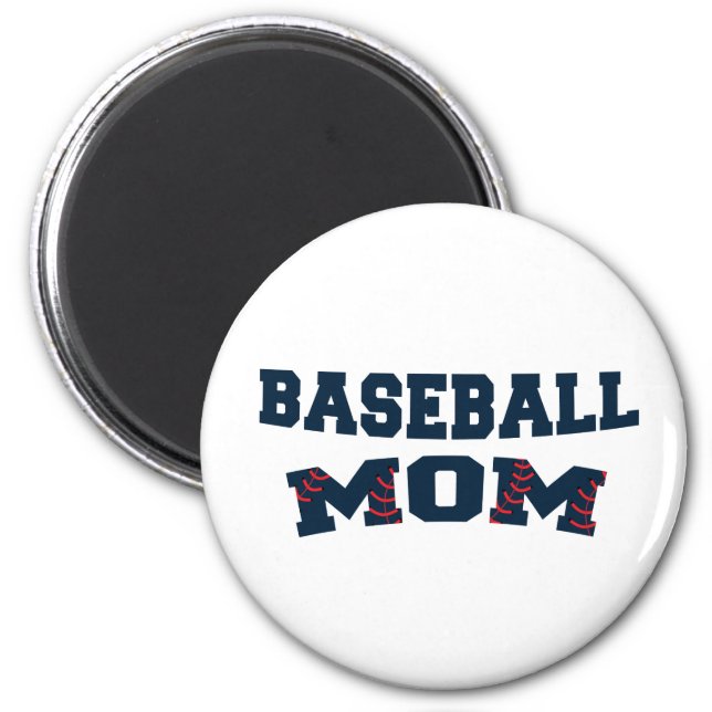 Trendy baseball mom magnet (Front)
